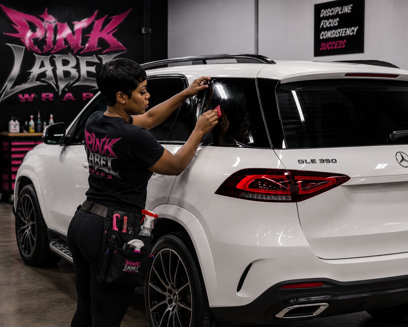 Window tint install on a Mercedes GLE